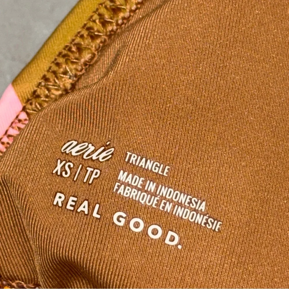 Aerie Brown Stripe Bikini Set size XS & Small